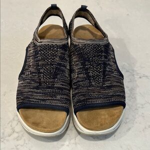 Remonte Jocelyn Navy and TanSize 40 Open-Toe Sandals Removable Insole Lite Soft